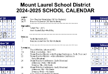 2024-2025 School Calendar