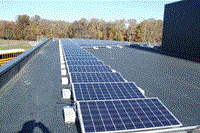 Solar Panel units on the roof of a building