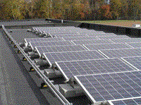 Solar Panel units on the roof of a building - different side of buidling