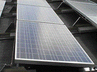 Close up view of Solar panels