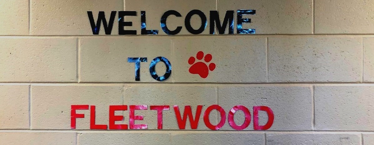 Welcome to FleetWood sign on wall