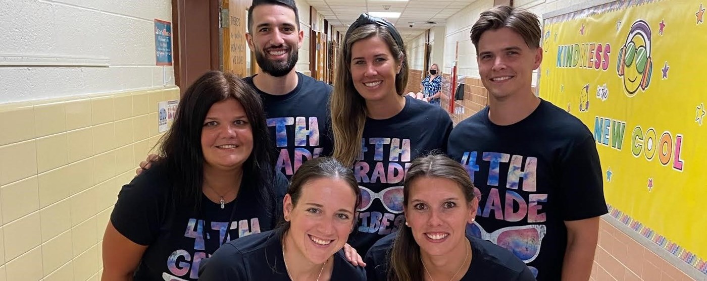 4th Grade Teachers standing in the hall 