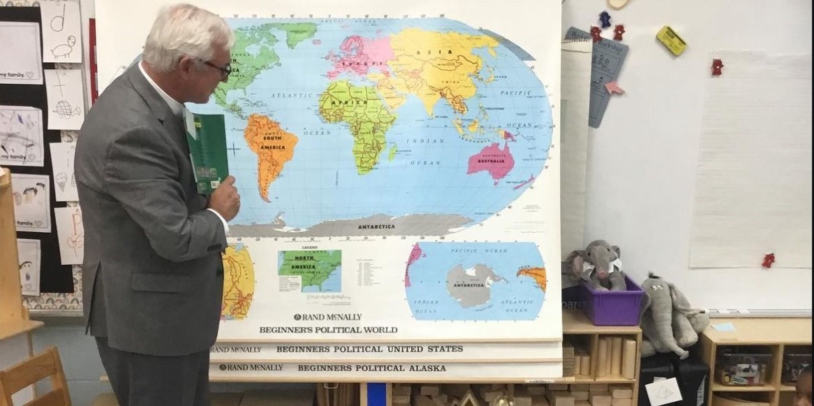 Dr. Rafferty with Kindergarteners