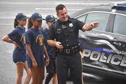Image of Mount Laurel Police office educating students