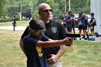 Image of Mount Laurel Police office educating students